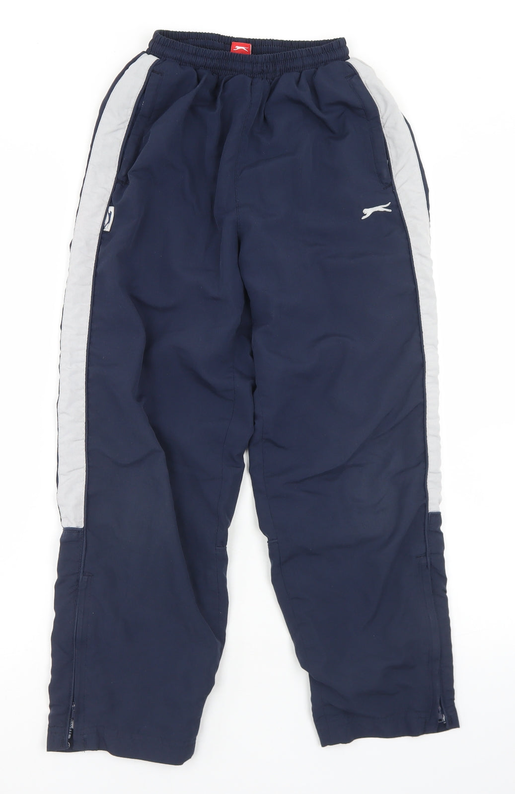 Slazenger Boys Blue  Polyester Windbreaker Trousers Size 9-10 Years  Regular Drawstring