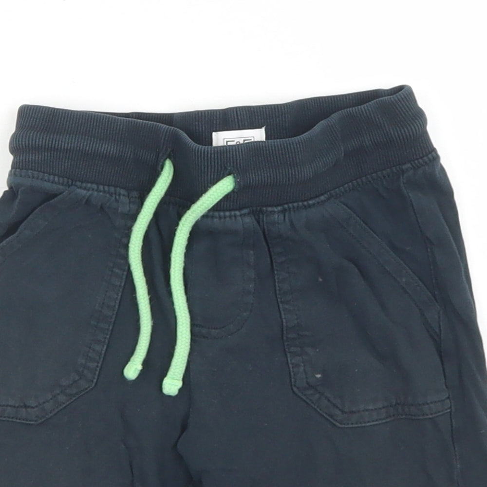 F&F Boys Blue  Cotton Sweat Shorts Size 2-3 Years  Regular Drawstring