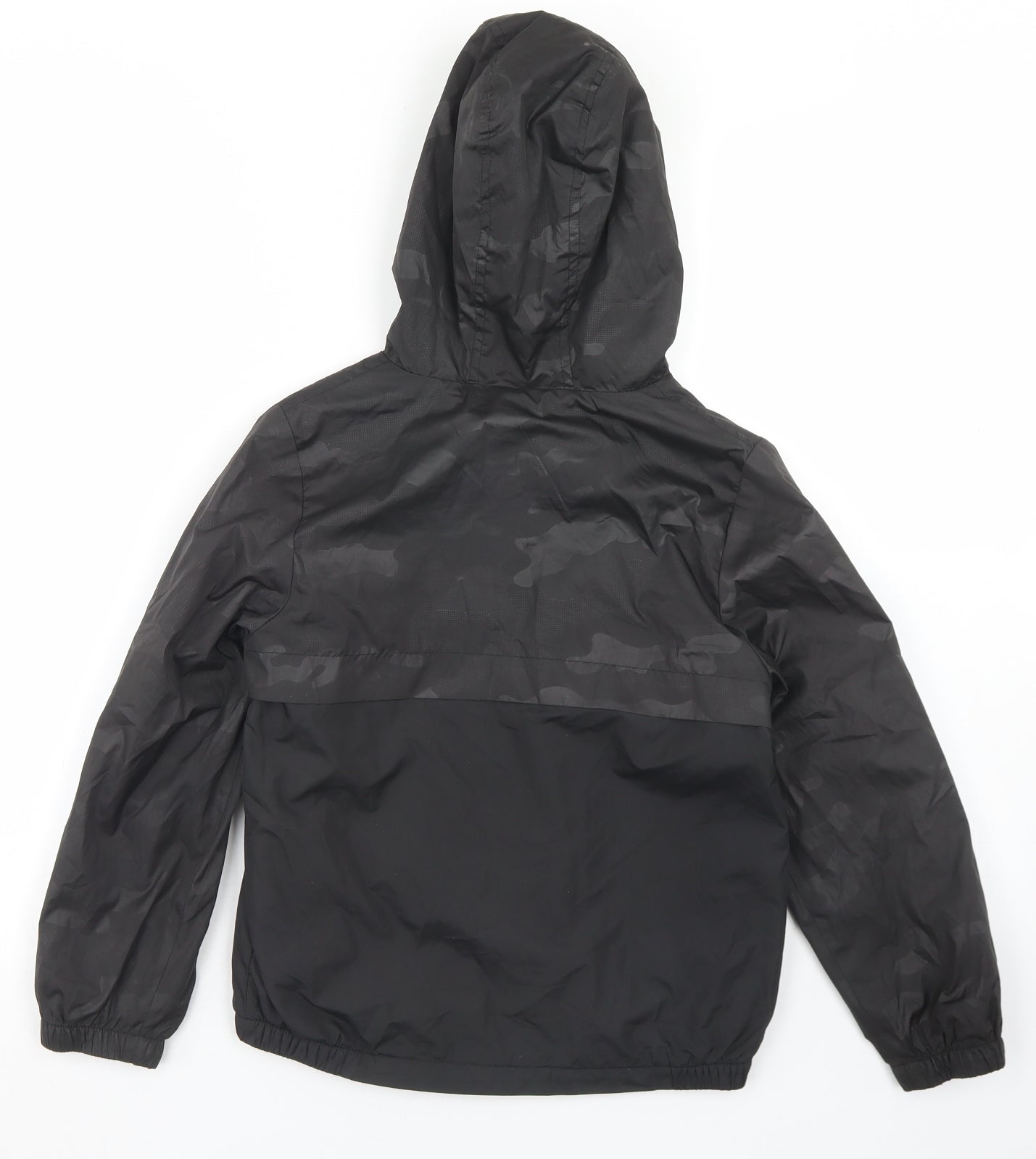 TU Boys Black Camouflage  Windbreaker Jacket Size 7-8 Years  Zip