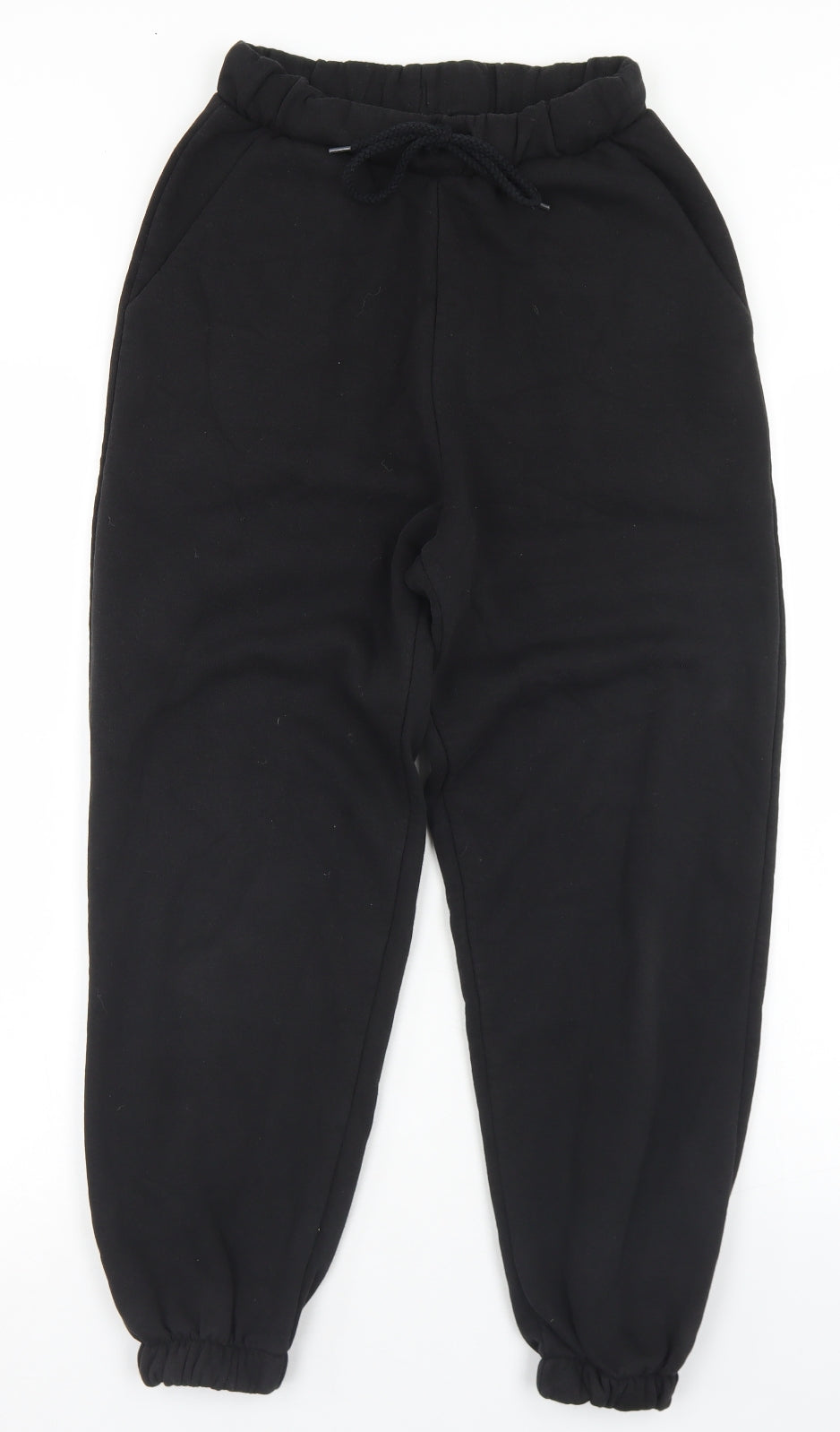 ASOS Womens Black  Cotton Jogger Trousers Size 6 L23 in Regular Drawstring