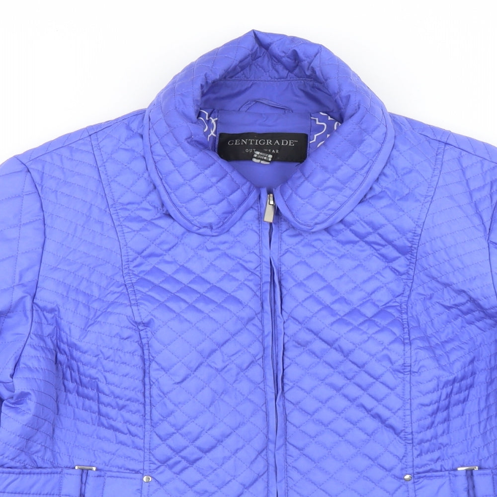 Centigrade Womens Blue   Quilted Jacket Size L  Zip