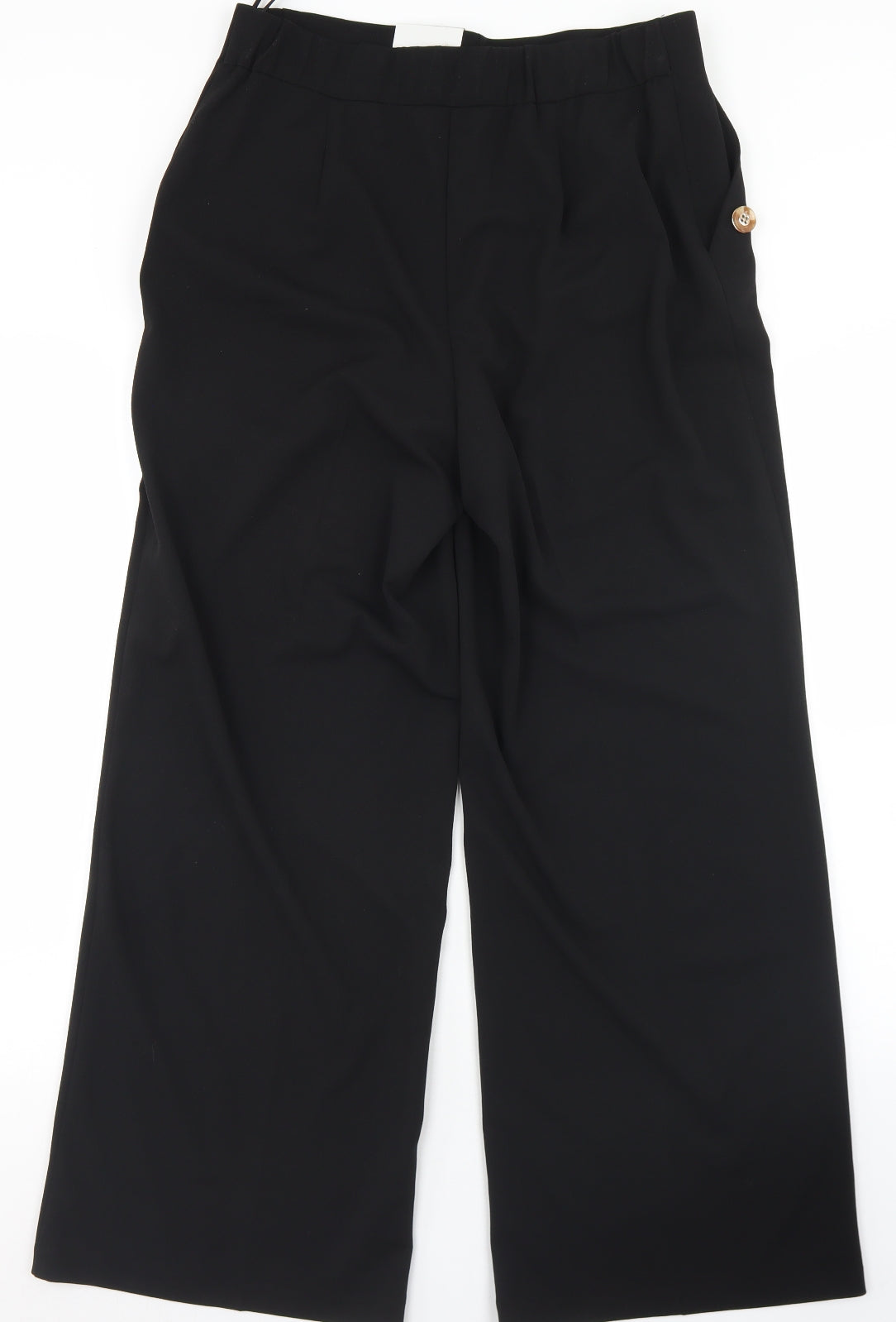 F&F Womens Black  Polyester Dress Pants Trousers Size 14 L29 in Regular