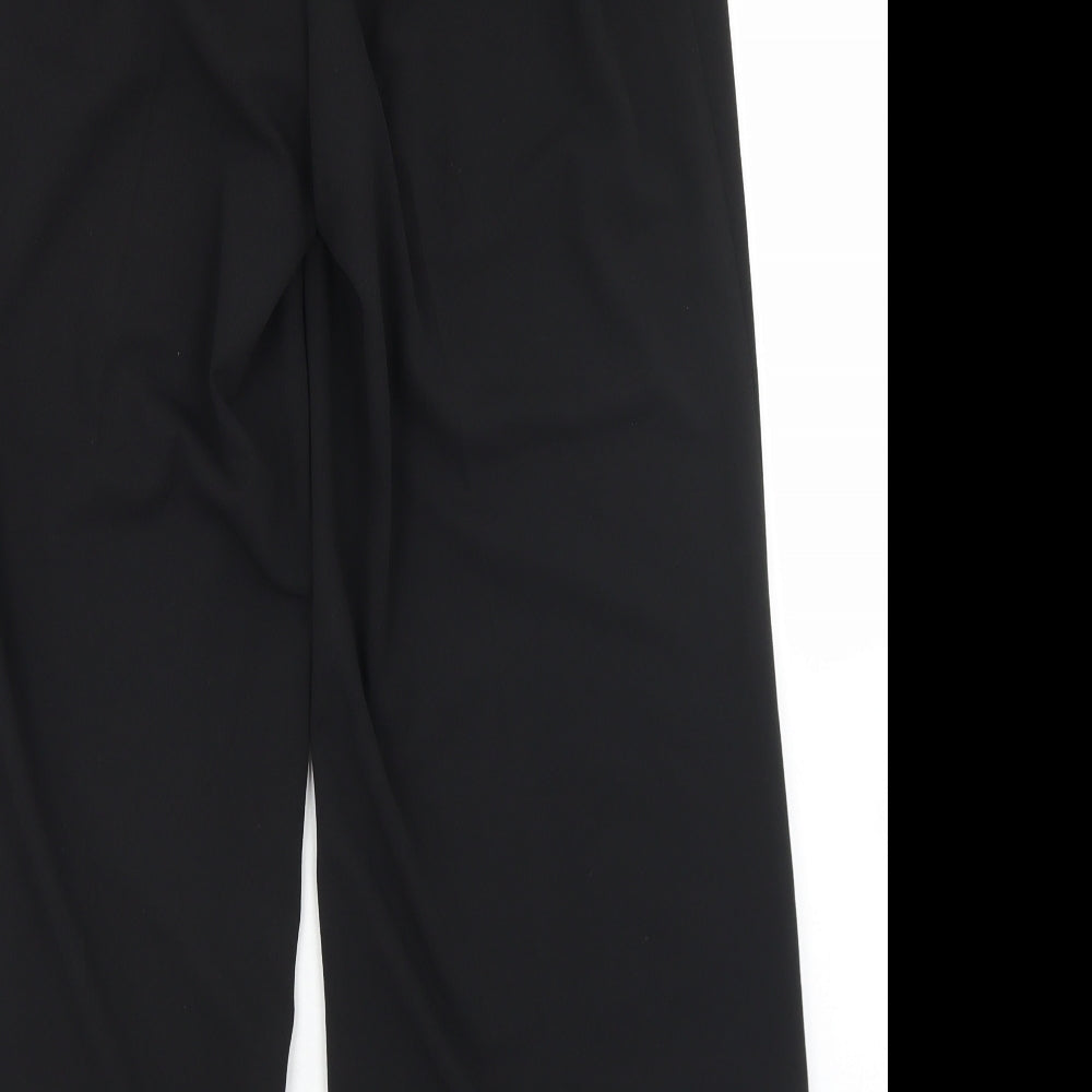 F&F Womens Black  Polyester Dress Pants Trousers Size 14 L29 in Regular