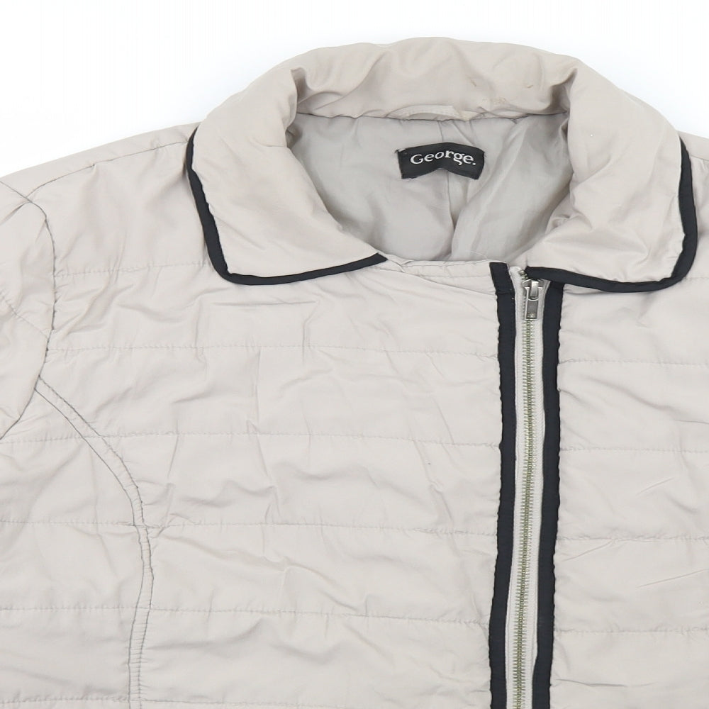 George Womens Beige   Puffer Jacket Jacket Size 20  Zip