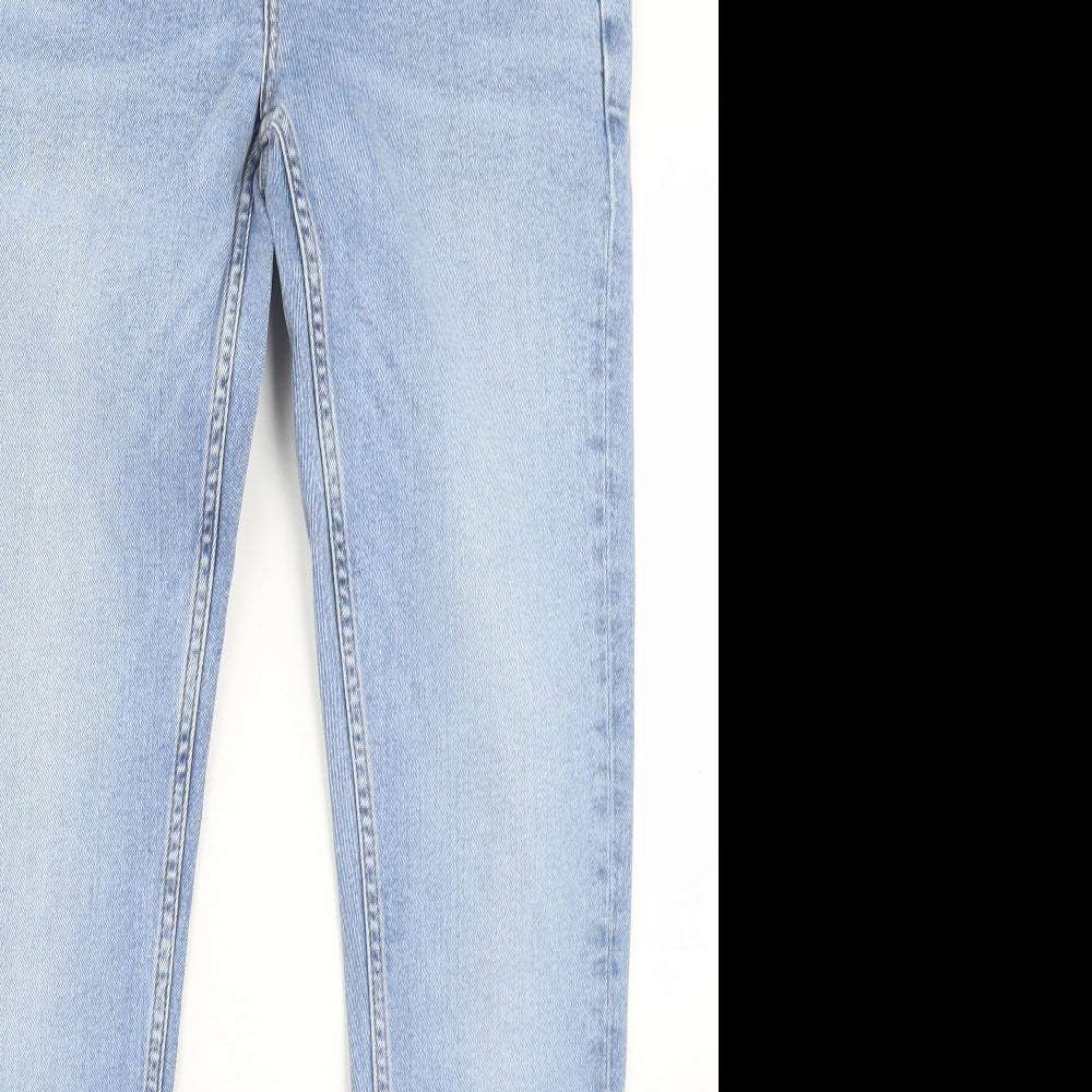 Topman Mens Blue  Cotton Skinny Jeans Size 34 in L32 in Regular Button
