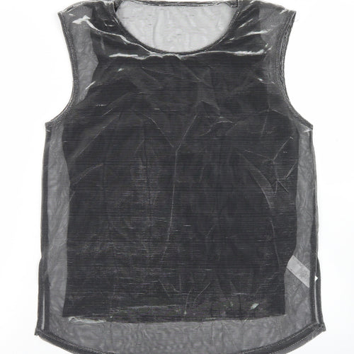 NEXT Womens Silver  Polyester Basic Tank Size 12 Round Neck