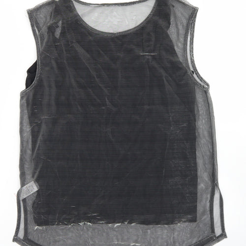 NEXT Womens Silver  Polyester Basic Tank Size 12 Round Neck