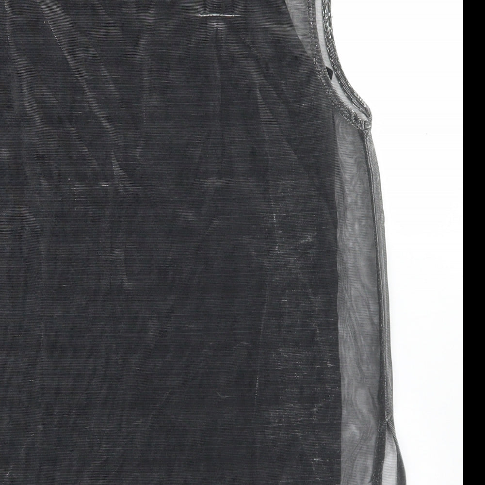 NEXT Womens Silver  Polyester Basic Tank Size 12 Round Neck