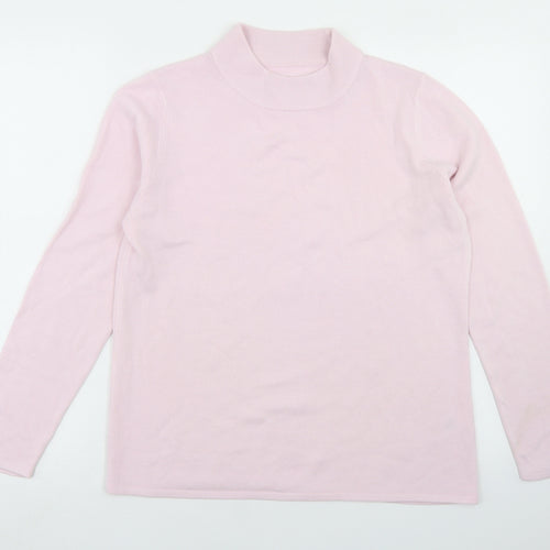Preworn Womens Pink Crew Neck  Acrylic Pullover Jumper Size S