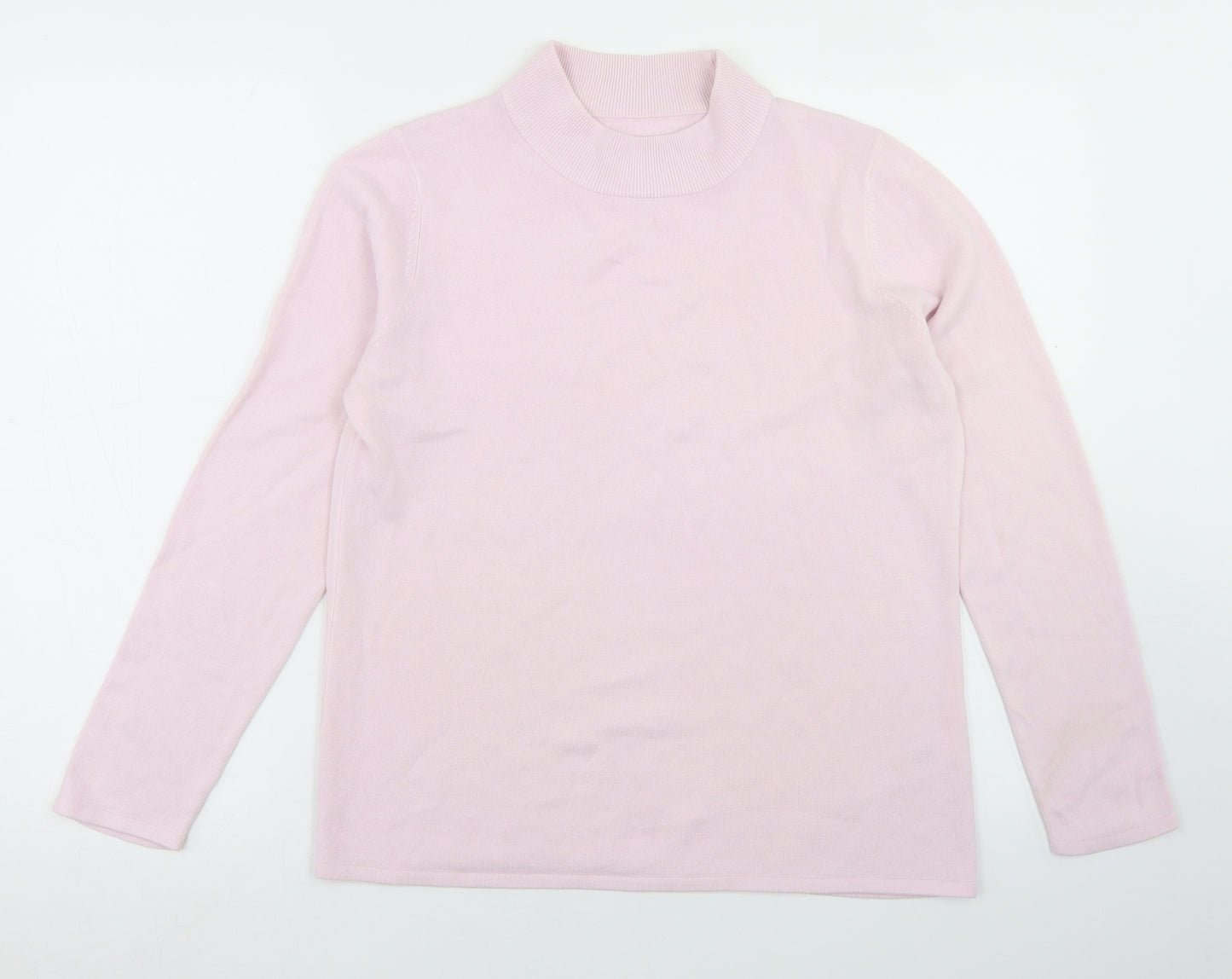 Preworn Womens Pink Crew Neck  Acrylic Pullover Jumper Size S
