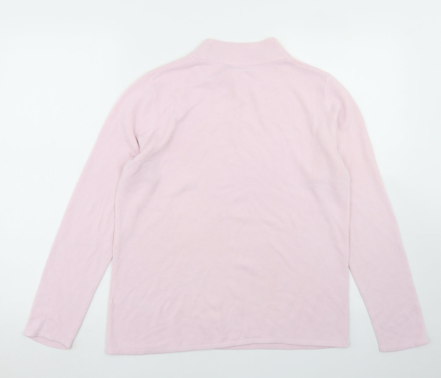 Preworn Womens Pink Crew Neck  Acrylic Pullover Jumper Size S