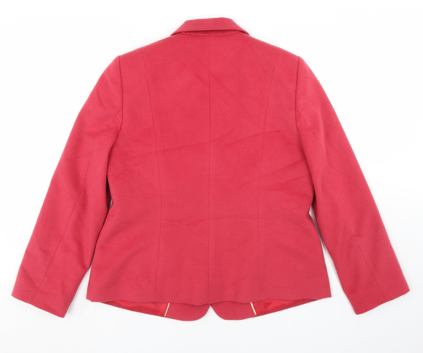 Eastex Womens Red  Polyester Jacket Blazer Size 12