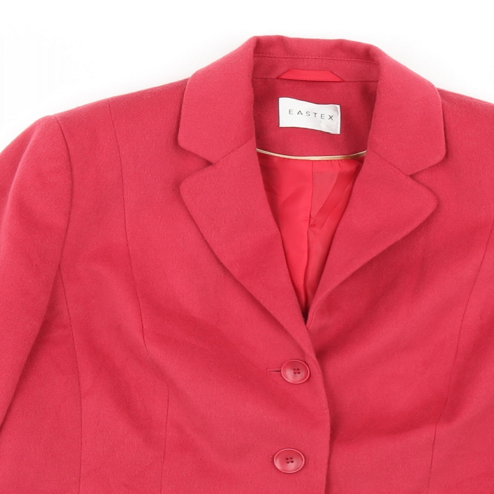 Eastex Womens Red  Polyester Jacket Blazer Size 12