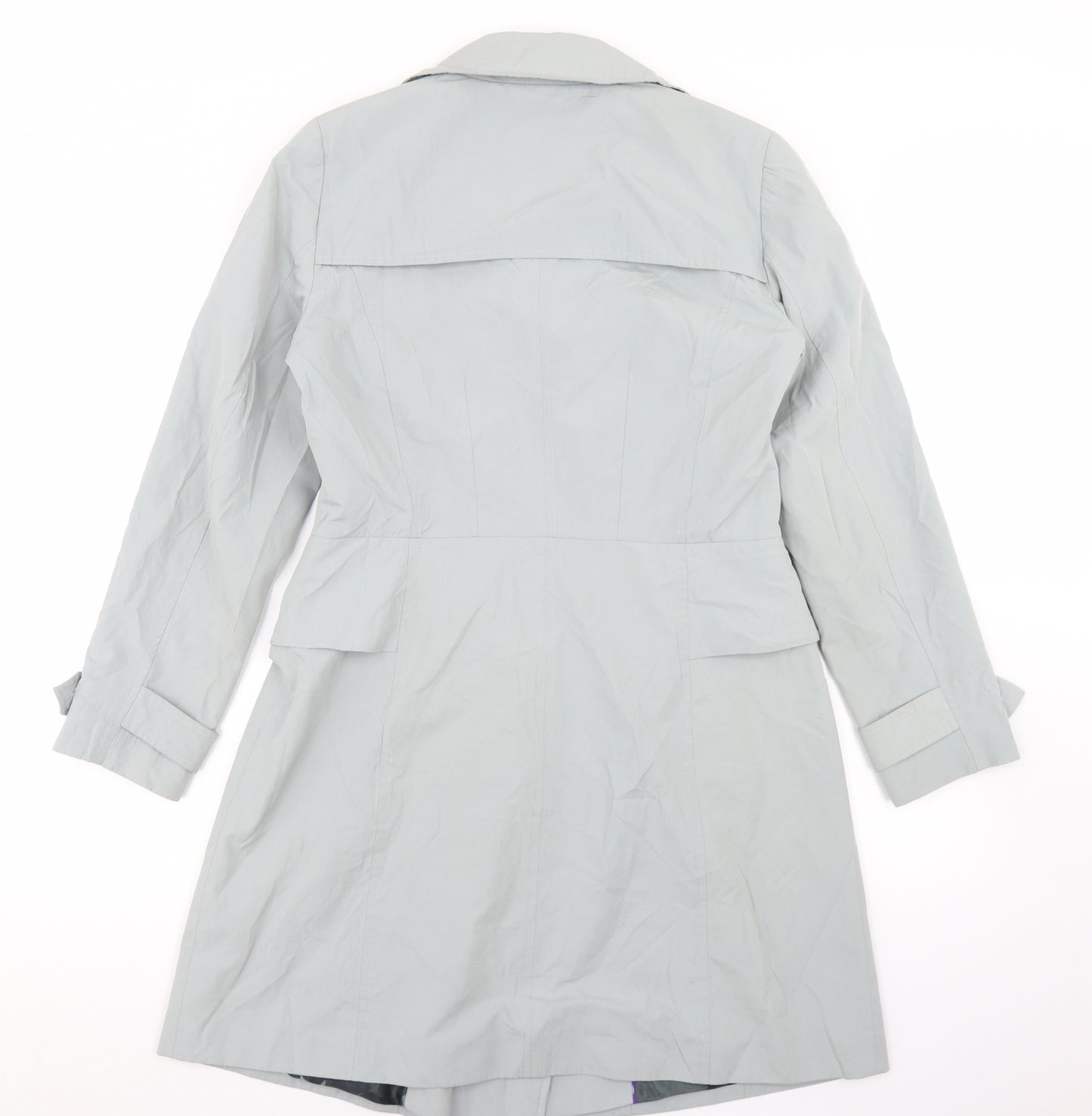 Per Una Womens Grey   Overcoat Coat Size 12  Button