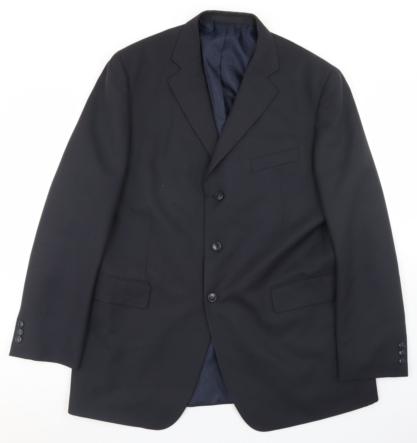 Marks and Spencer Mens Blue  Polyester Jacket Blazer Size 44