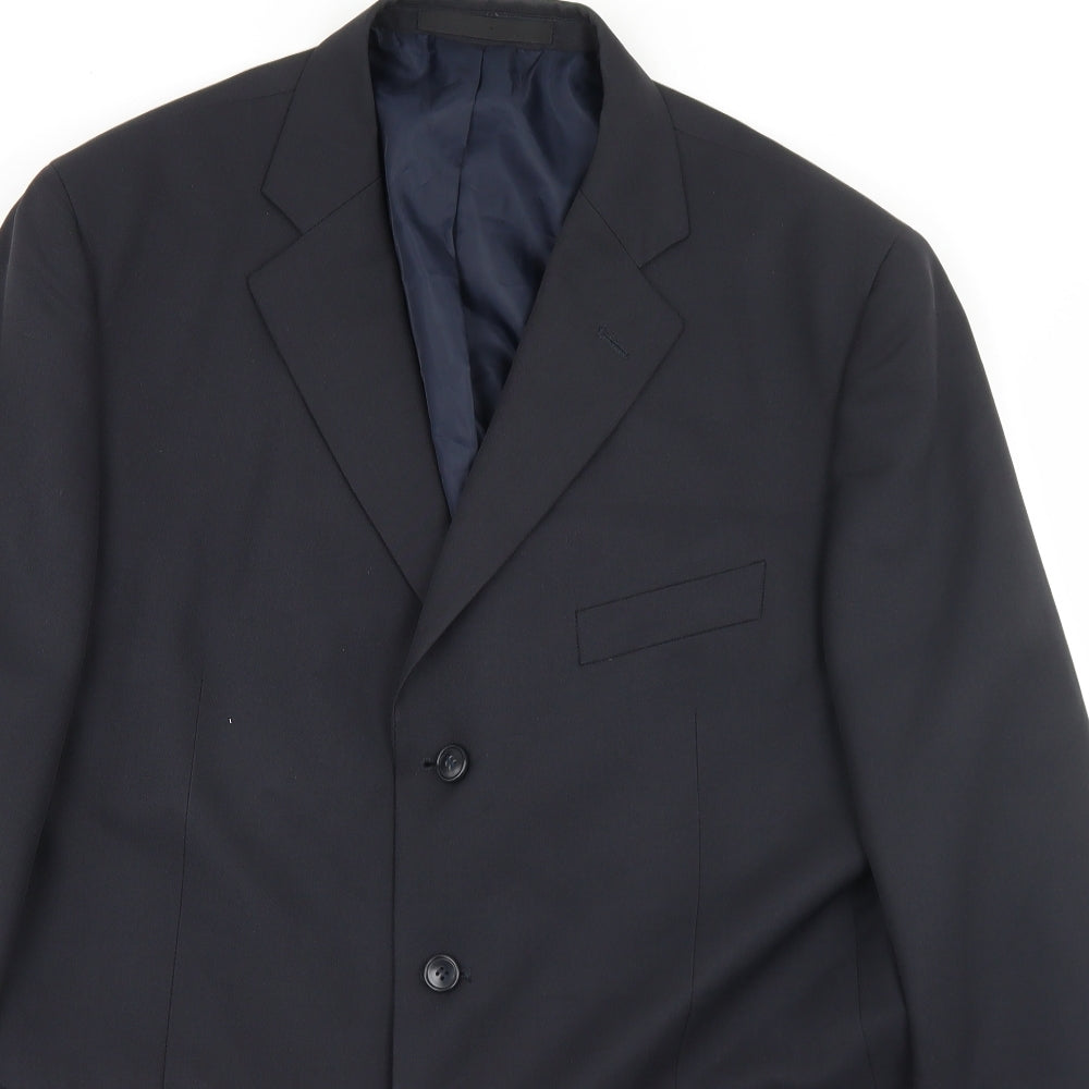 Marks and Spencer Mens Blue  Polyester Jacket Blazer Size 44