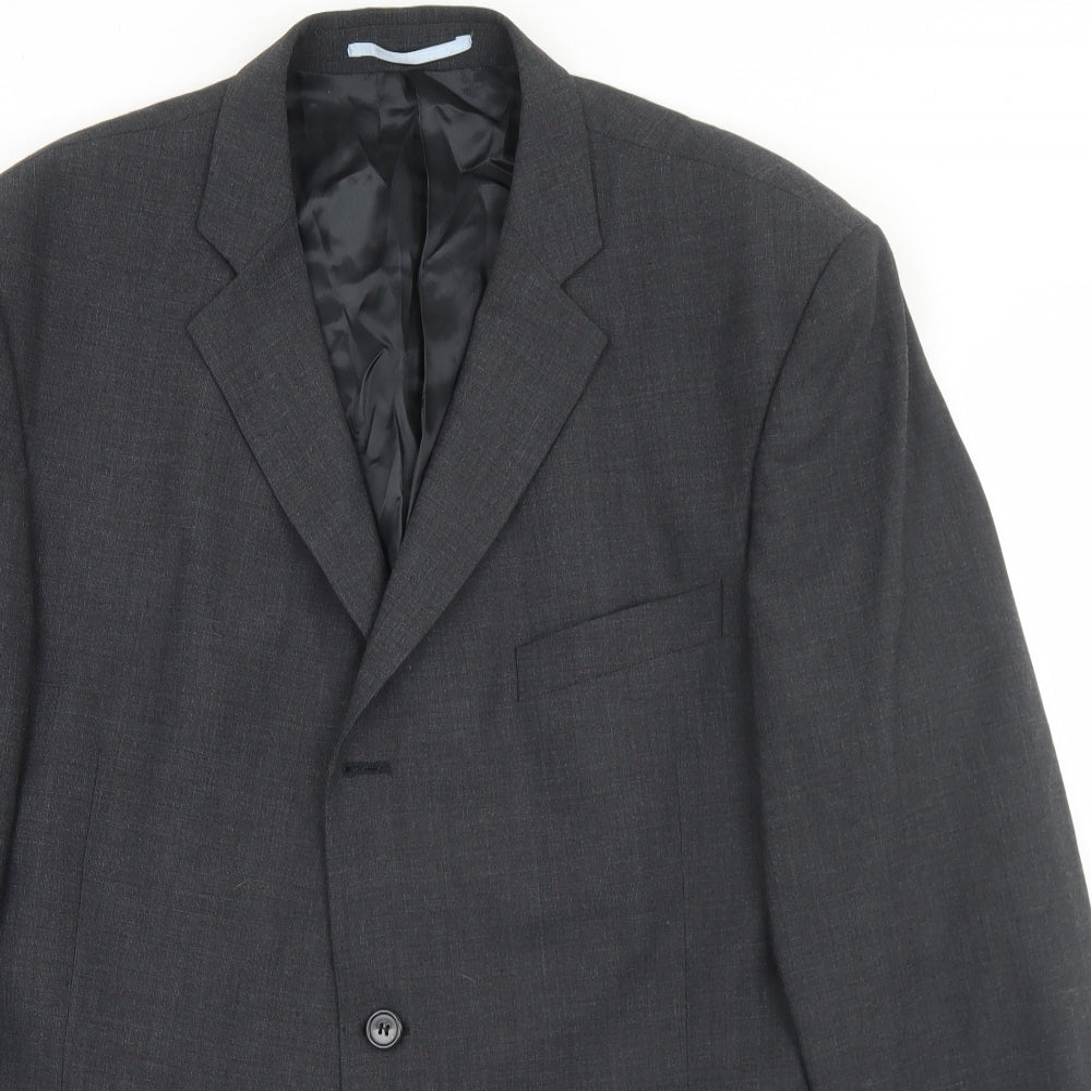 Willson Mens Grey  Wool Jacket Blazer Size 44