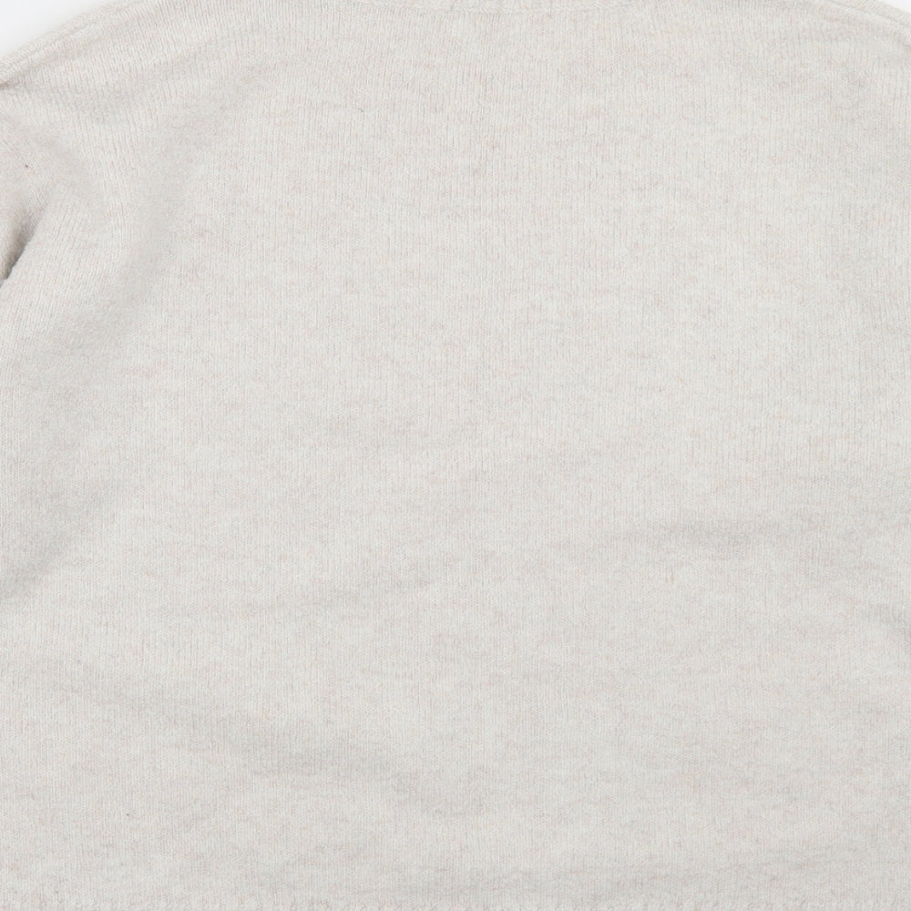 TU Womens Beige Crew Neck  Acrylic Pullover Jumper Size 16   - Smile