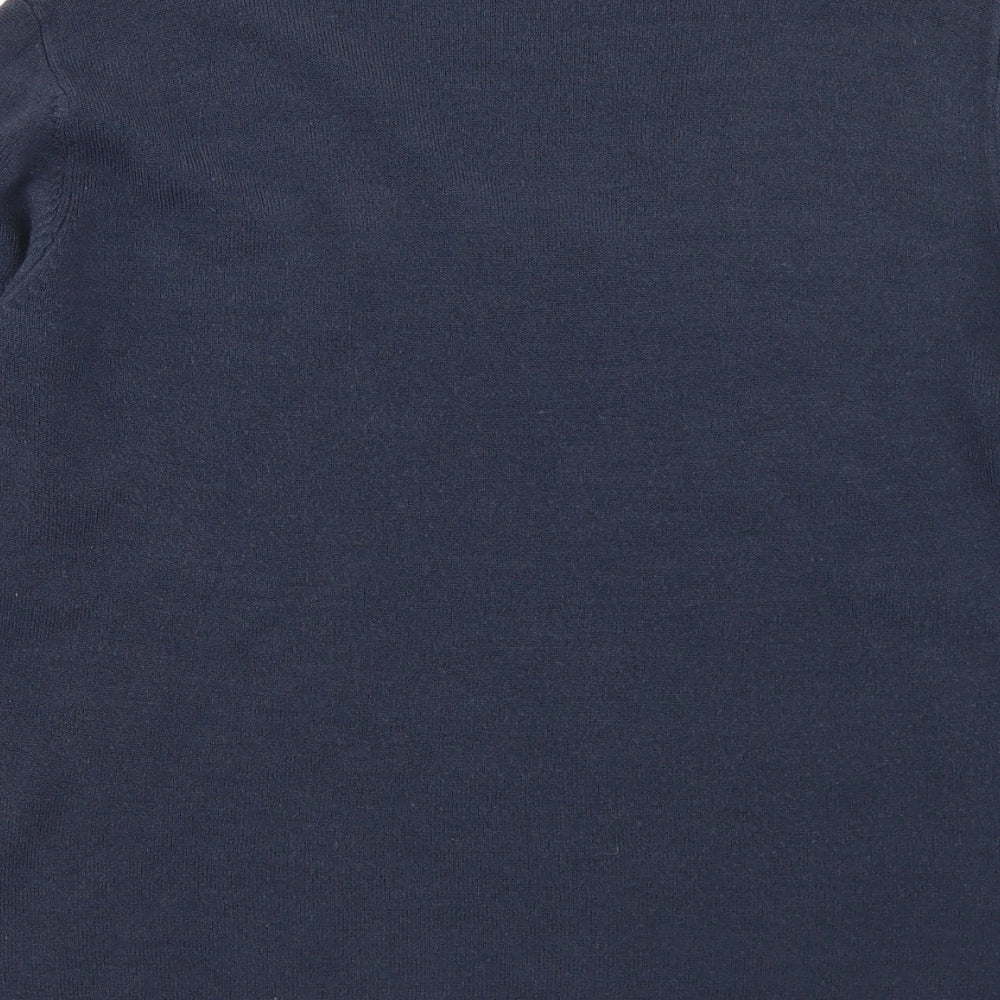 Marks and Spencer Womens Blue V-Neck  Acrylic Pullover Jumper Size 16