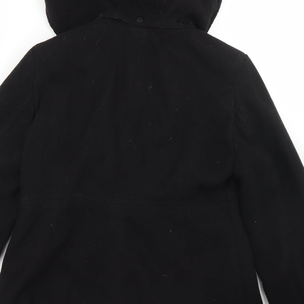 Dorothy Perkins Womens Black   Overcoat Coat Size 12  Button