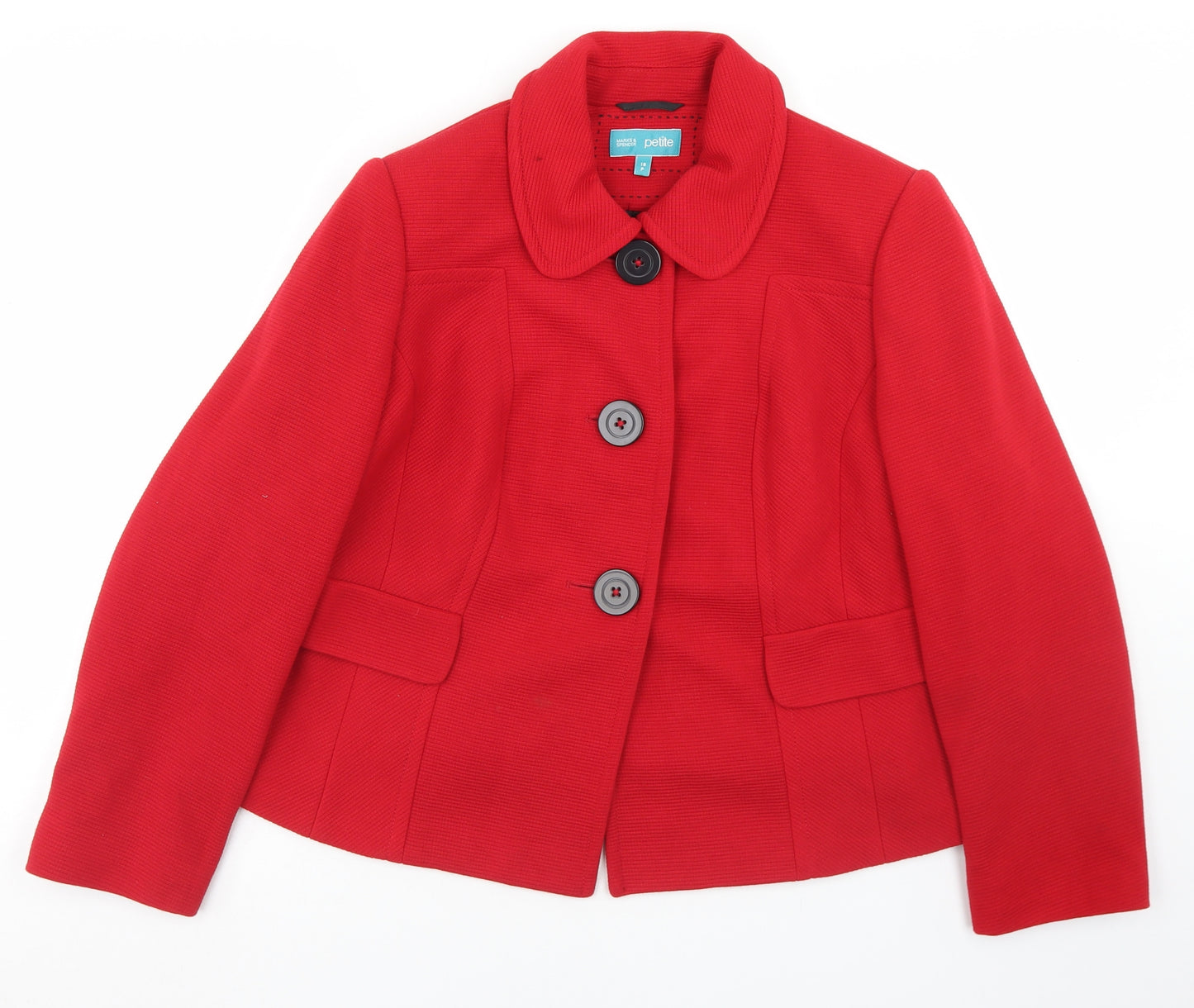 Marks and Spencer Womens Red   Jacket Blazer Size 18  Button