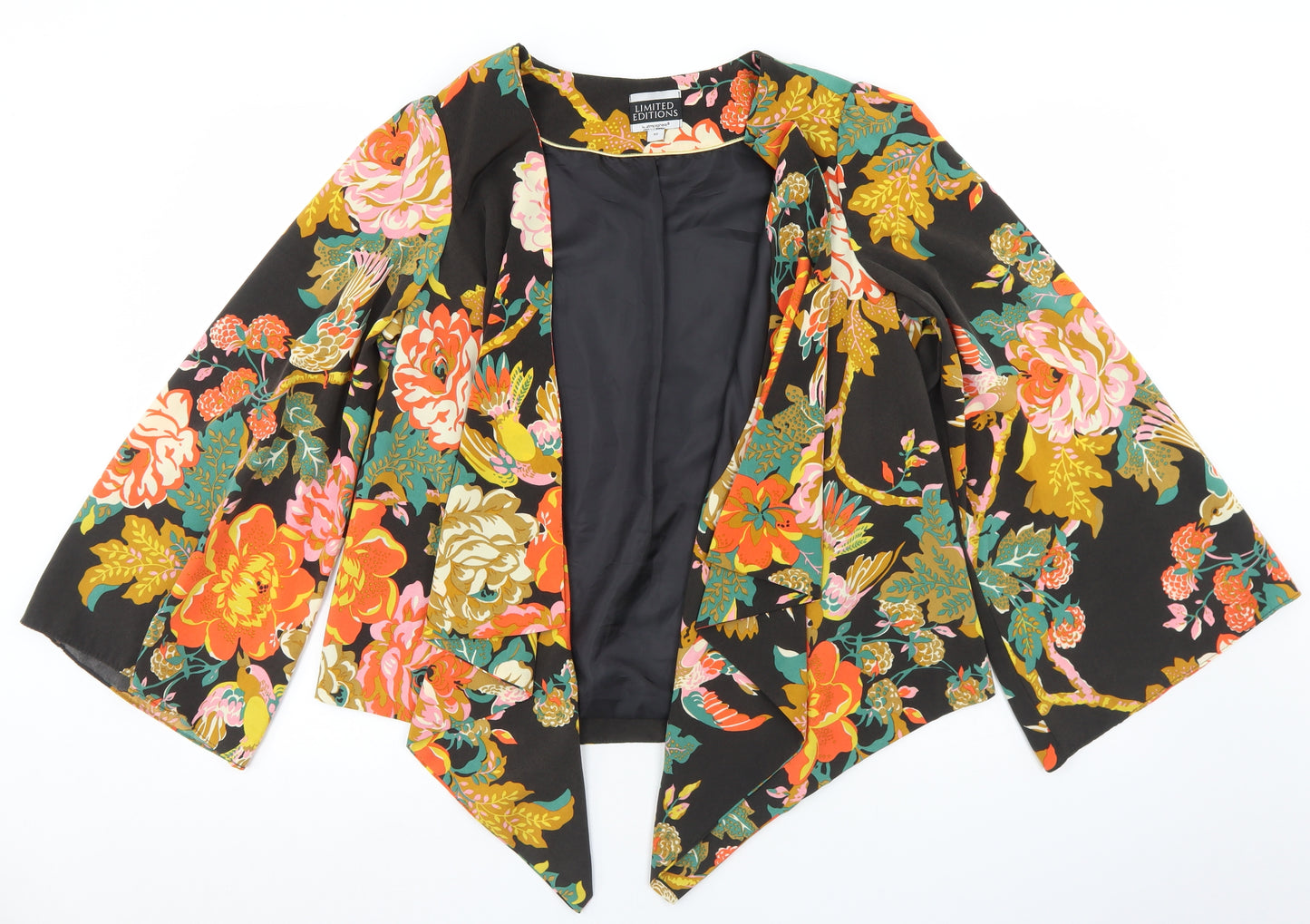 Atmosphere Womens Black Floral  Jacket  Size XS   - Flare Sleeve