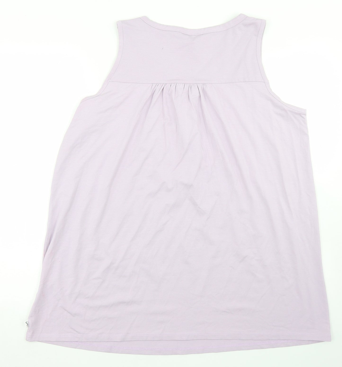 Zhenzi Womens Purple  Viscose Basic Tank Size M Round Neck
