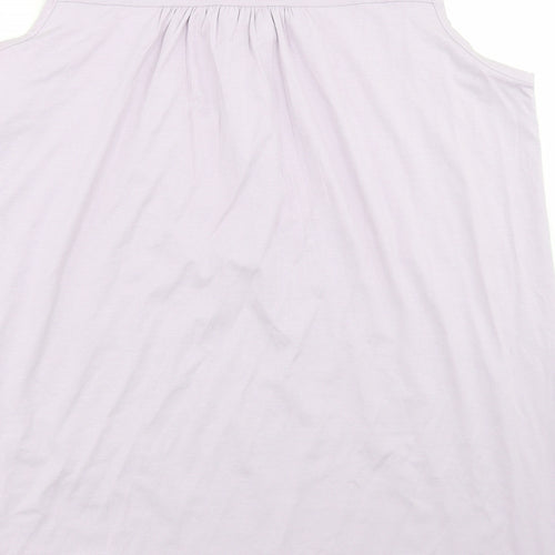 Zhenzi Womens Purple  Viscose Basic Tank Size M Round Neck