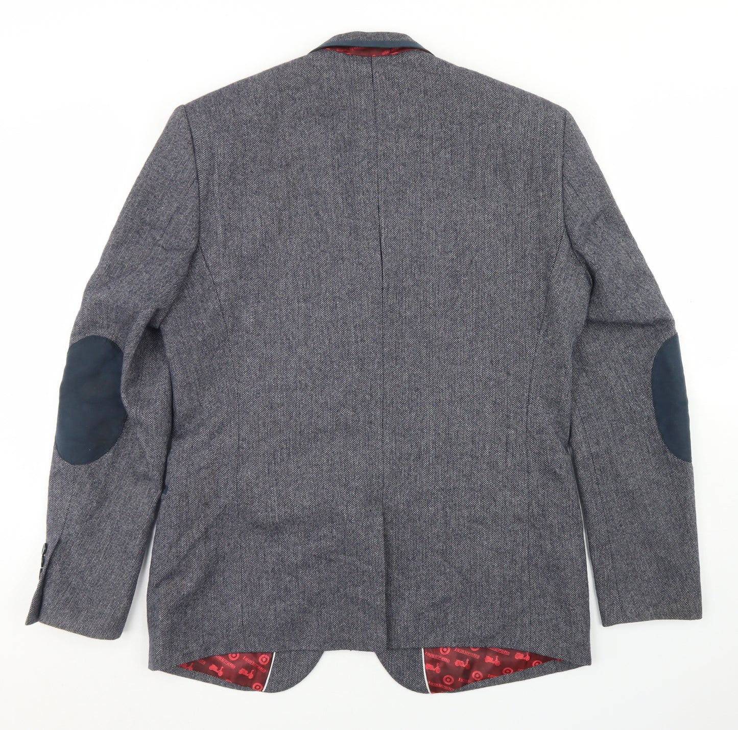 Lambretta Mens Blue  Polyester Jacket Blazer Size 42