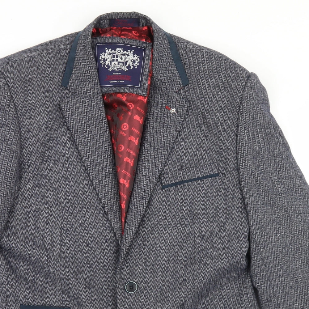 Lambretta Mens Blue  Polyester Jacket Blazer Size 42