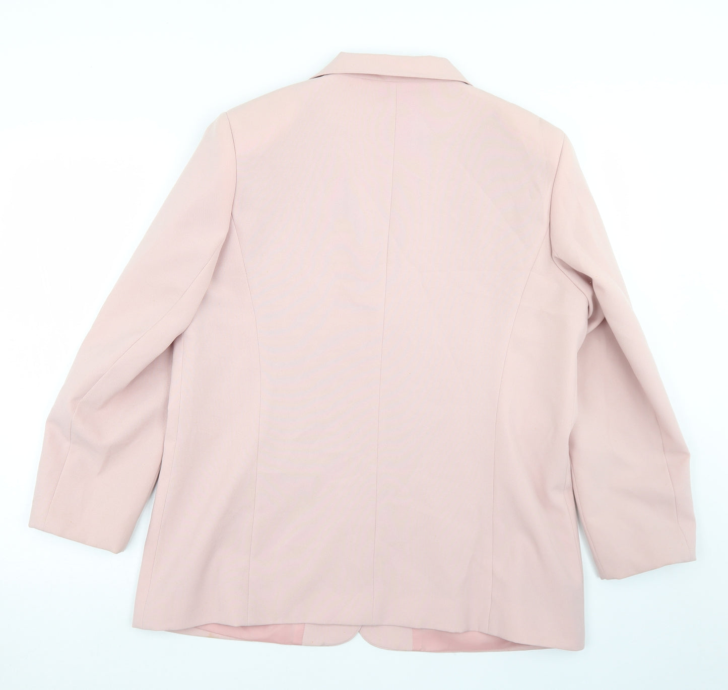 Classics Womens Pink  Polyester Jacket Blazer Size 16
