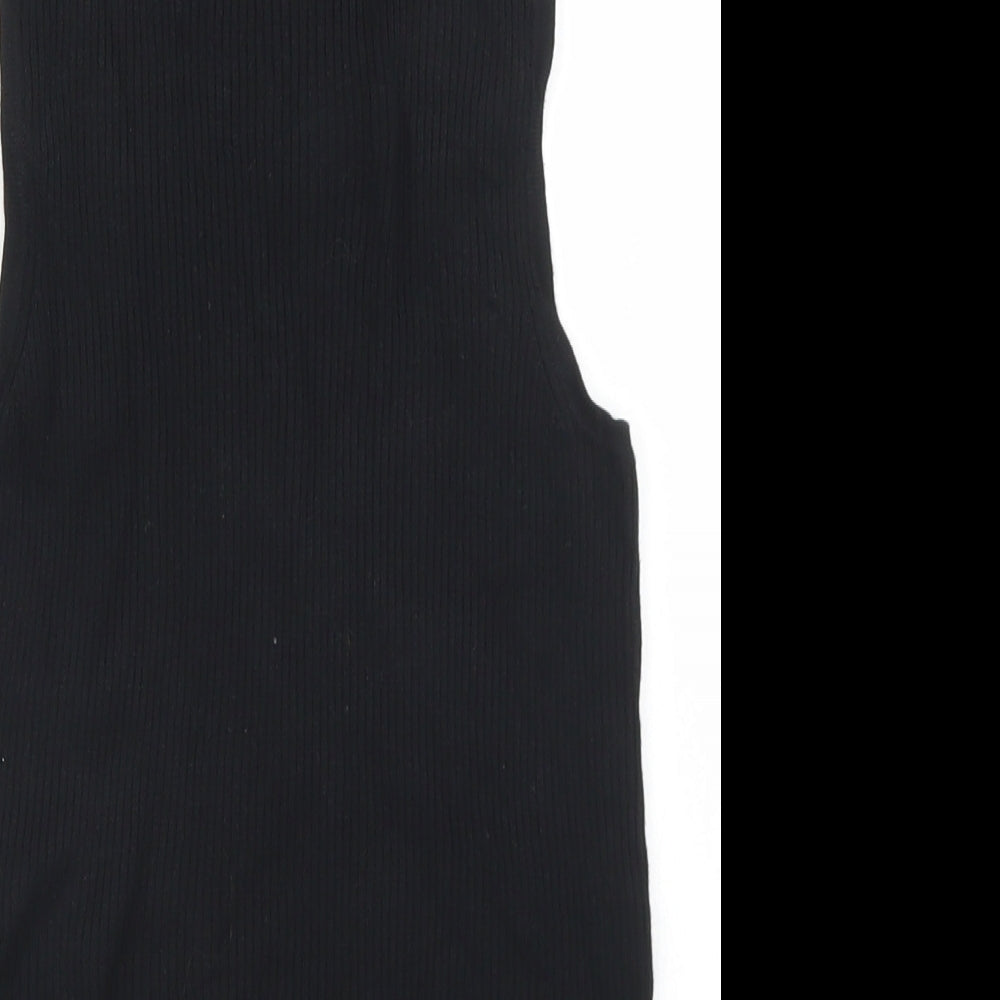 Atmosphere Womens Black Mock Neck  Acrylic Vest Jumper Size 10