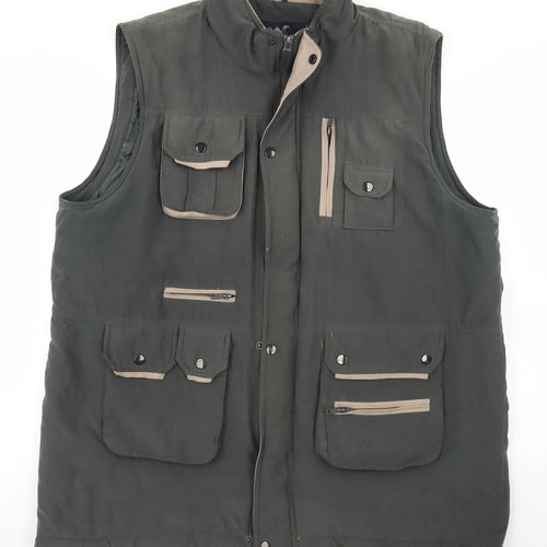 Jackdaw Mens Green   Gilet Coat Size 2XL  Zip