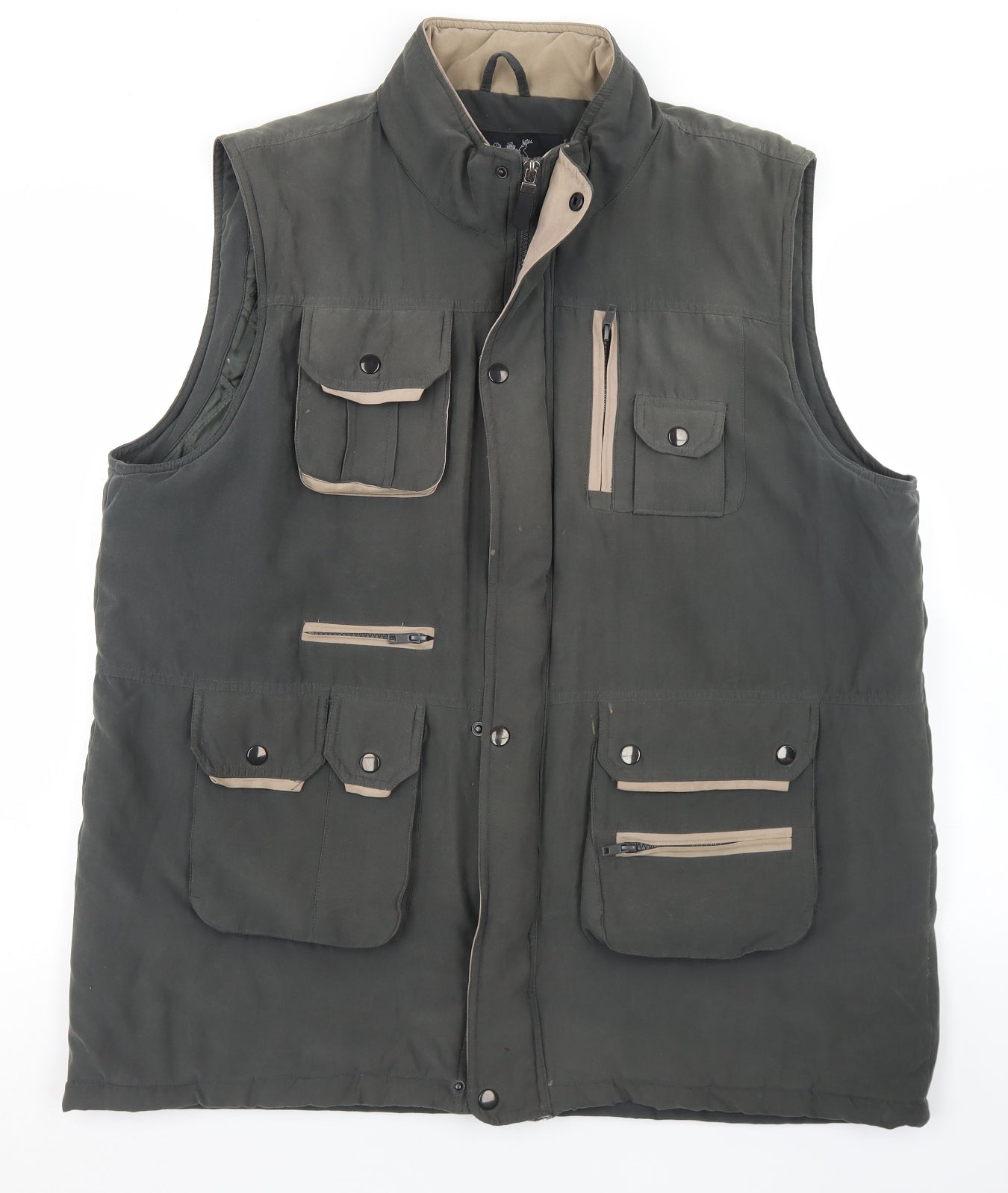 Jackdaw Mens Green   Gilet Coat Size 2XL  Zip