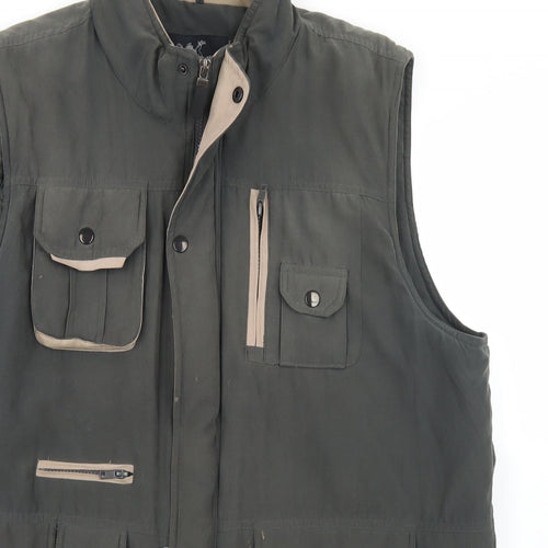 Jackdaw Mens Green   Gilet Coat Size 2XL  Zip