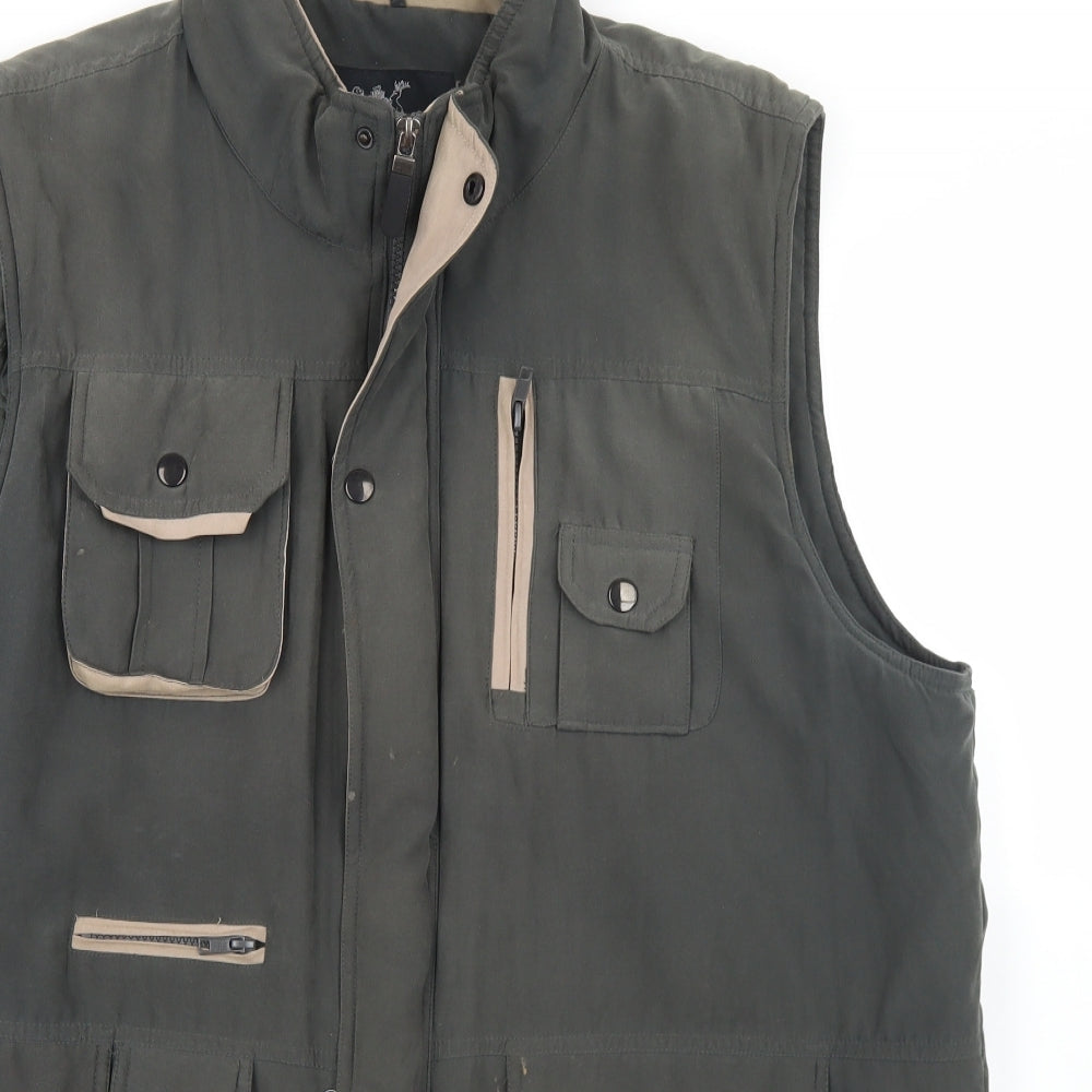Jackdaw Mens Green   Gilet Coat Size 2XL  Zip