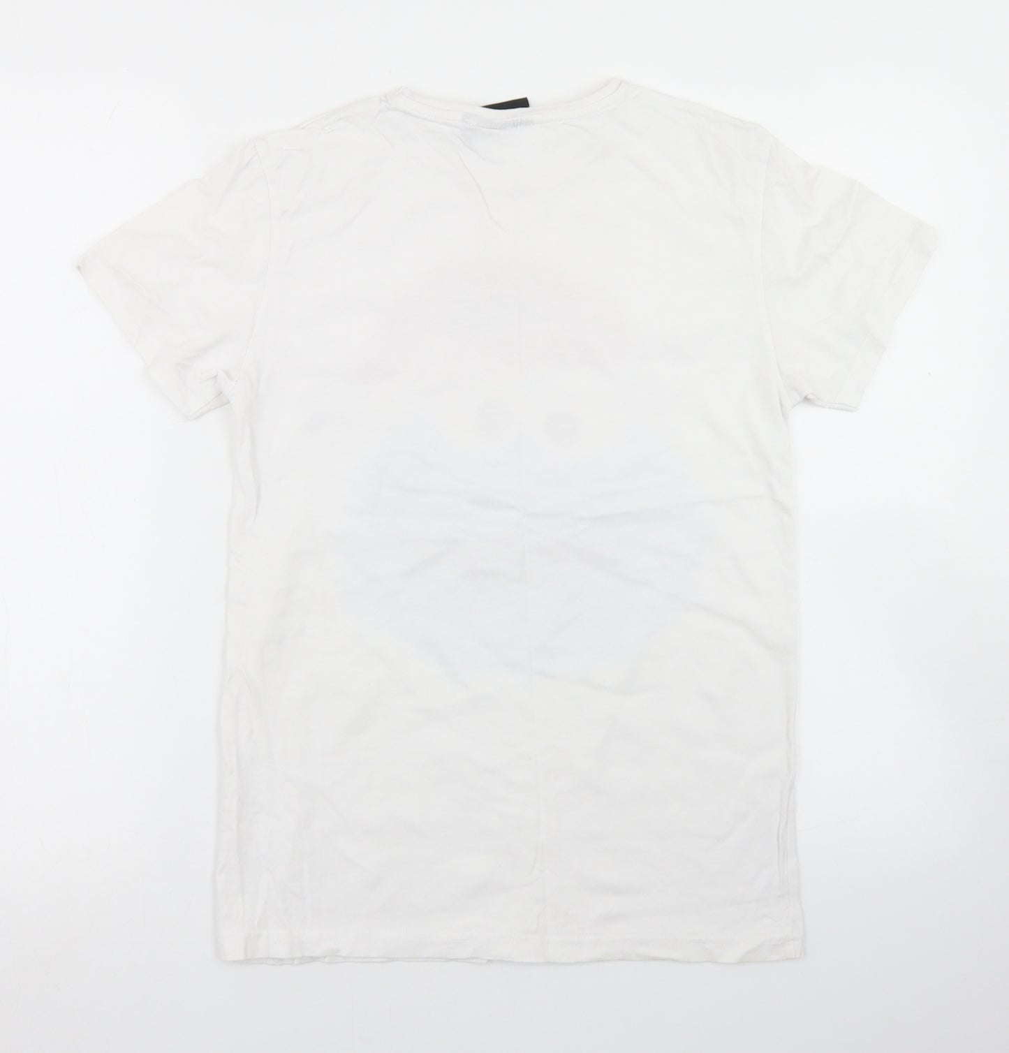 Cedar Wood State Mens White  Cotton  T-Shirt Size XS Crew Neck  - Cookie Monster