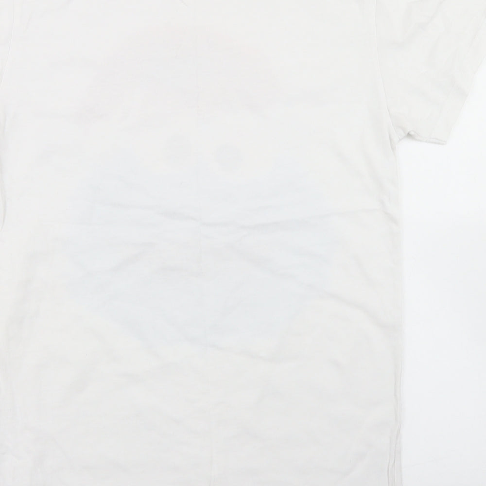 Cedar Wood State Mens White  Cotton  T-Shirt Size XS Crew Neck  - Cookie Monster