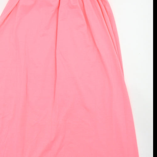 New Look Womens Pink  Polyester Skater Dress  Size 14  Square Neck  - Bandeau