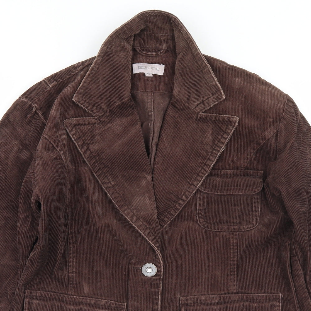 MK One Womens Brown   Jacket  Size 14  Button