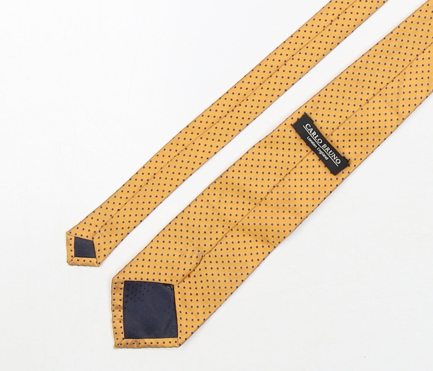 Carlo Bruno Mens Multicoloured Polka Dot Silk Pointed Tie One Size