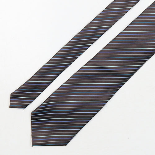 Marks and Spencer Mens Multicoloured Striped Polyester Pointed Tie One Size