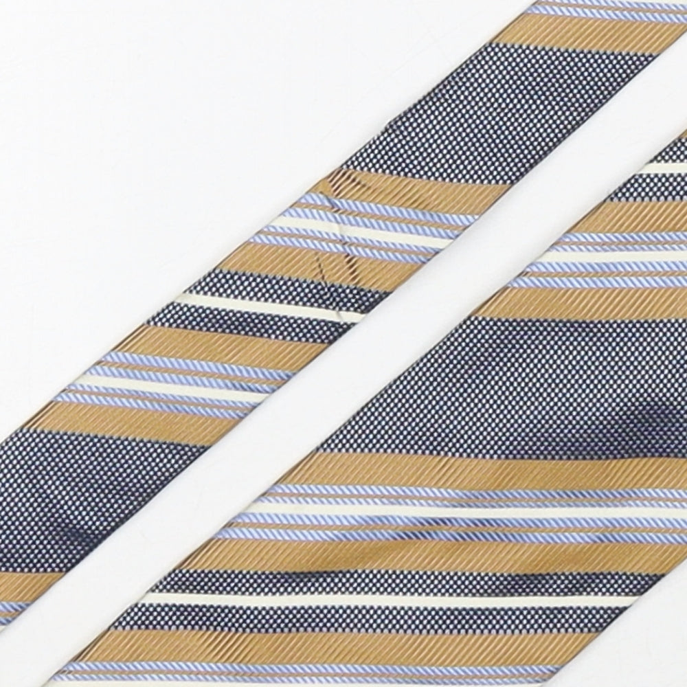 Preworn Mens Multicoloured Striped Silk Pointed Tie One Size