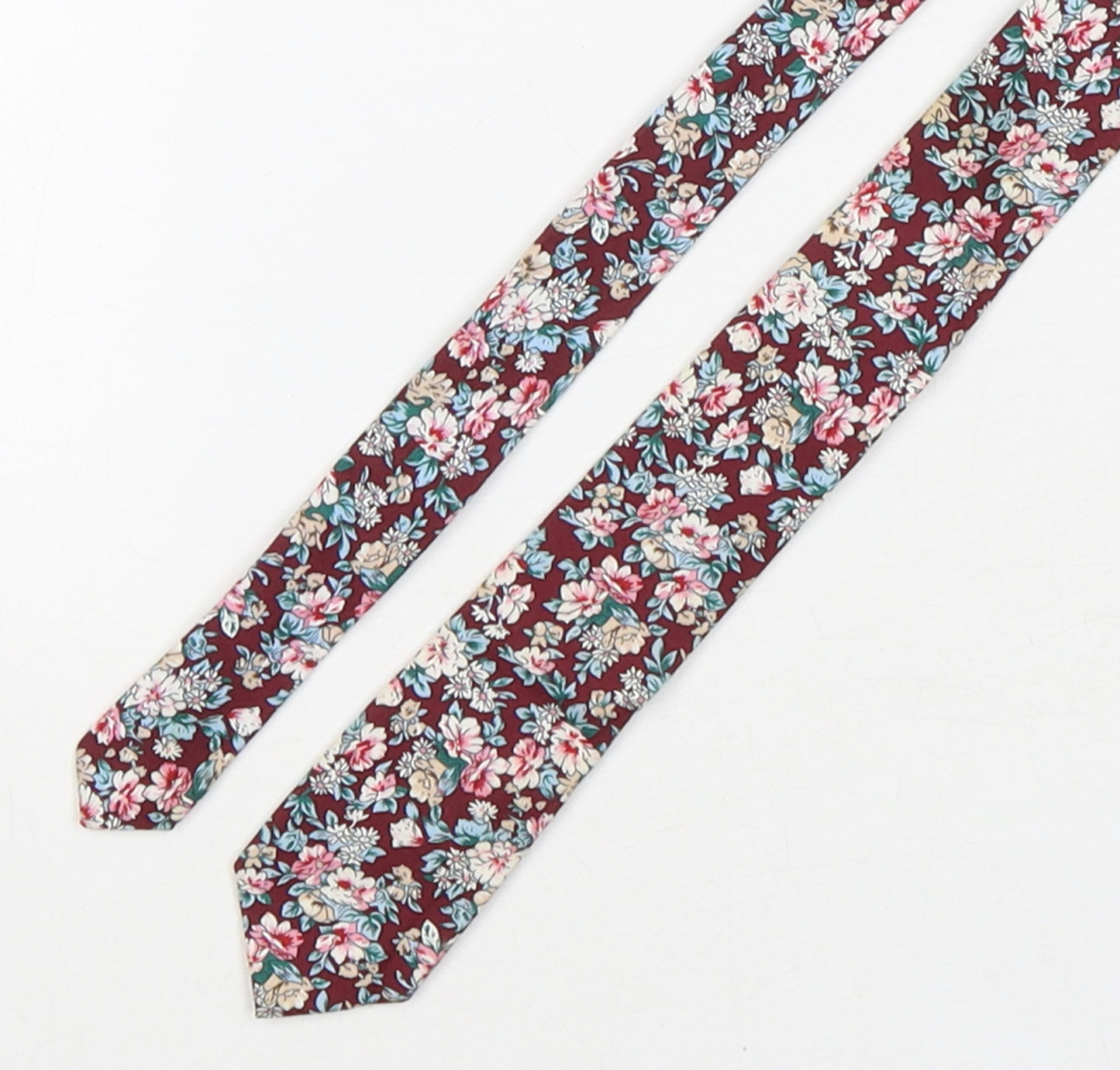 NEXT Mens Multicoloured Floral Cotton Pointed Tie One Size