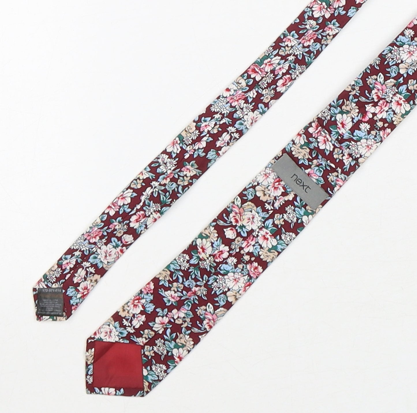 NEXT Mens Multicoloured Floral Cotton Pointed Tie One Size