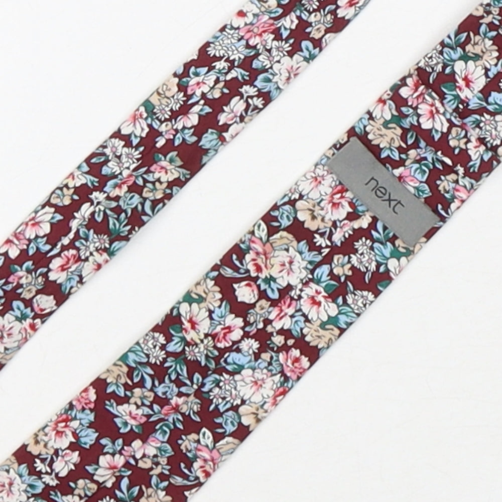 NEXT Mens Multicoloured Floral Cotton Pointed Tie One Size