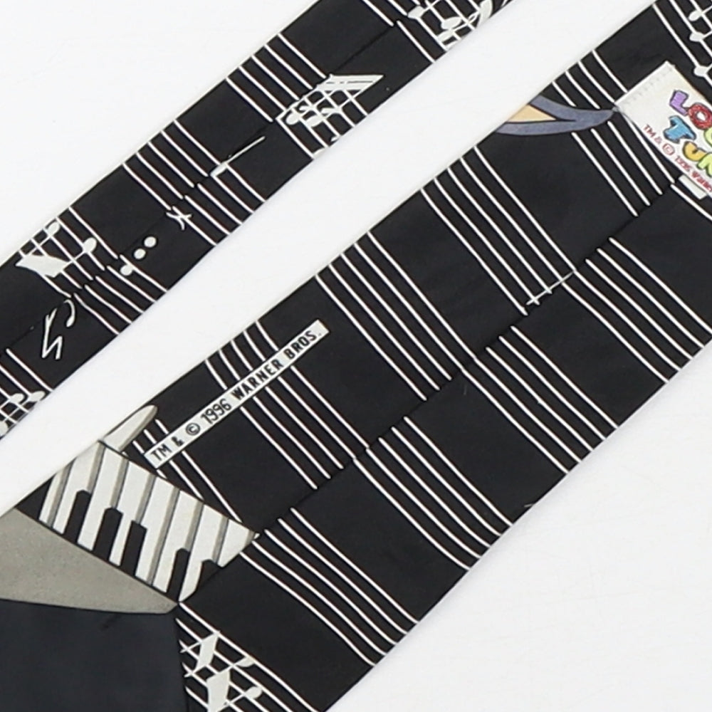 Looney Tunes Mens Multicoloured Striped Silk Pointed Tie One Size - Bugs Bunny