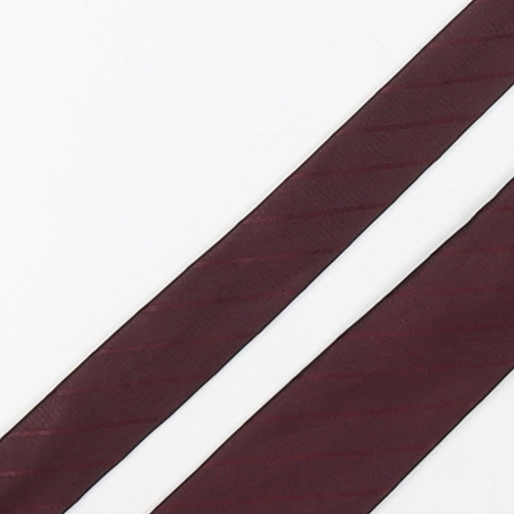 NEXT Mens Purple Striped Silk Pointed Tie One Size