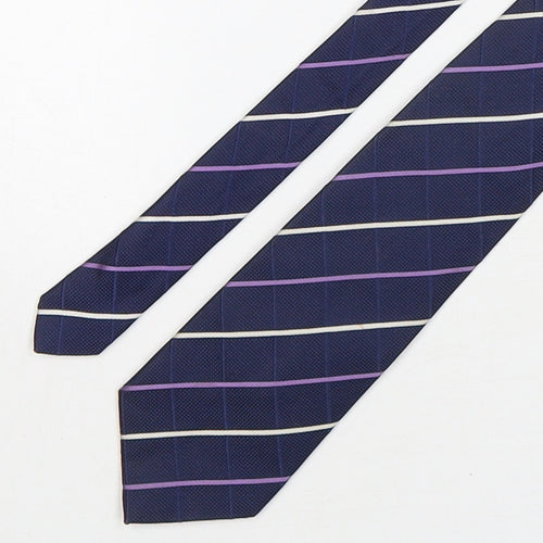 Marks and Spencer Mens Multicoloured Striped Silk Pointed Tie One Size