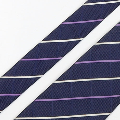 Marks and Spencer Mens Multicoloured Striped Silk Pointed Tie One Size